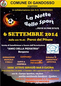 LA NOTTE DELLO SPORT- GANDOSSO 6 SETTEMBRE 2014